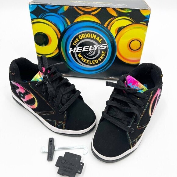 Heelys Propel 2.0 Black Rainbow Foil *READ* - Picture 1 of 7